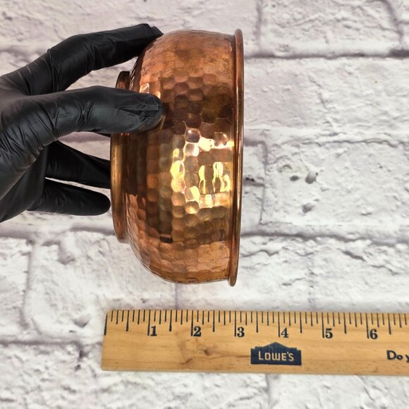 Williams-Sonoma Hammered Copper Silver Metal Lined Small Bowl 5.5" - Picture 6 of 7